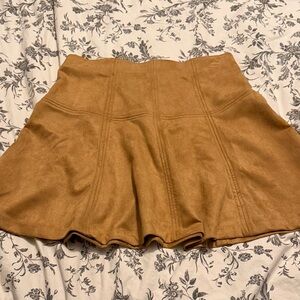 LC Lauren Conrad Camel Skater Skirt